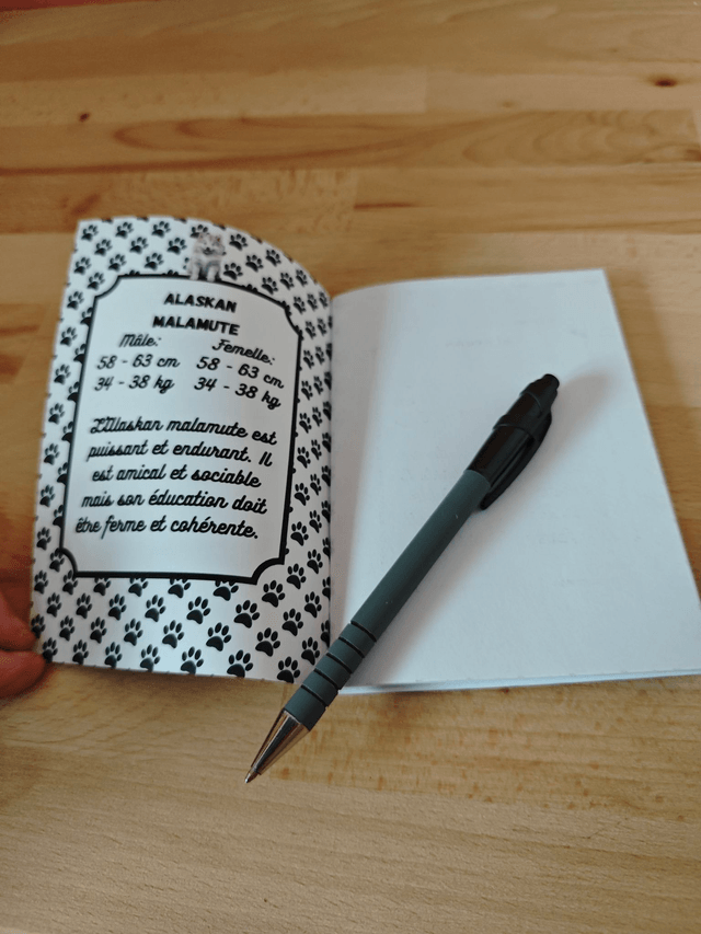 Carnet de note Alaskan Malamute
