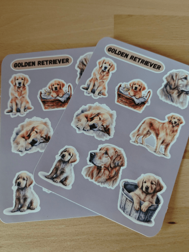 Planche stickers Golden Retriever