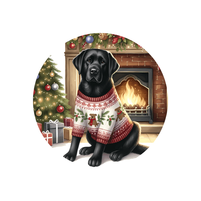 Porte clé Labrador modèle Noël
