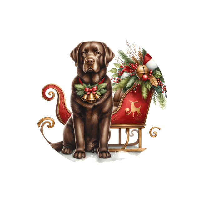 Porte clé Labrador modèle Noël