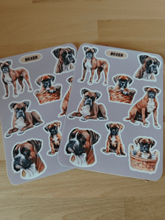 Planche stickers Boxer