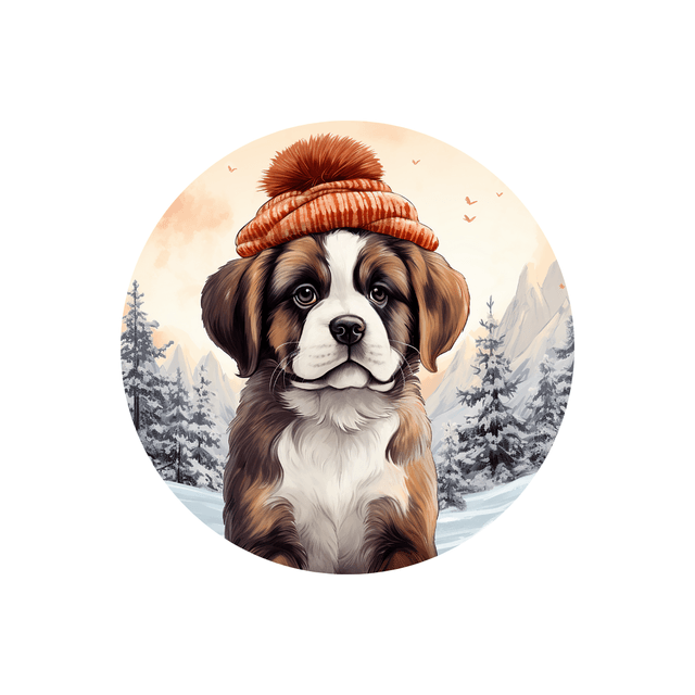 Porte clé Saint bernard modèle Noël 