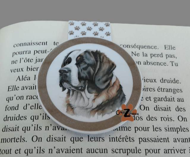 Marque pages Saint bernard (magnétique ou standard) 