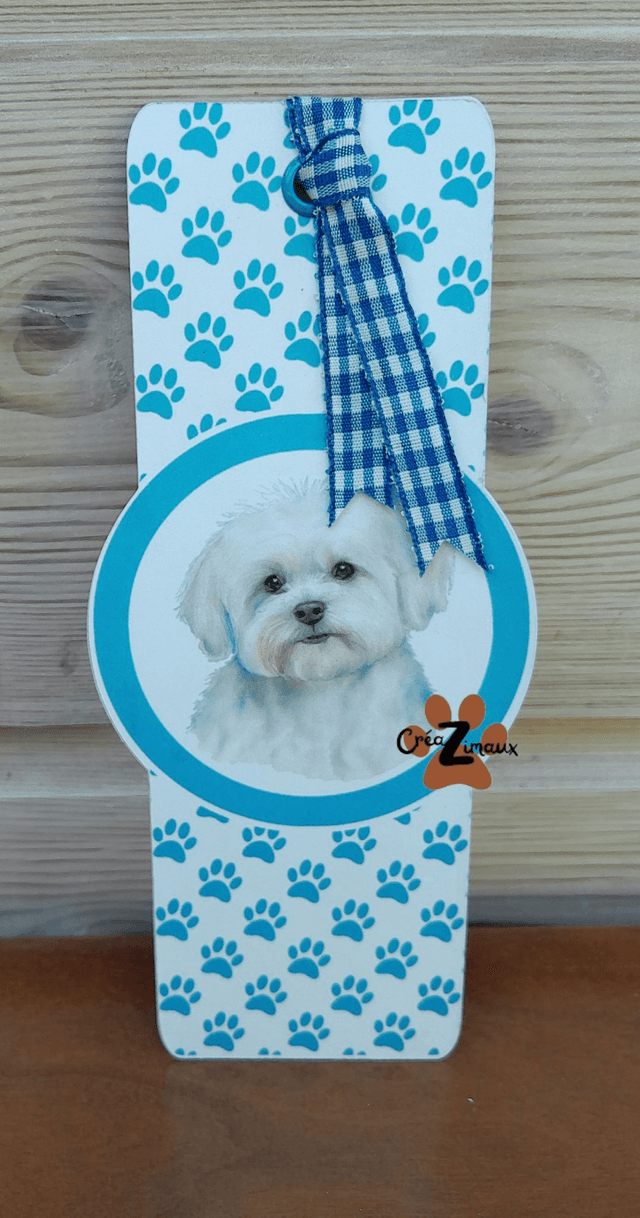 Marque pages Bichon maltais (magnétique ou standard) 