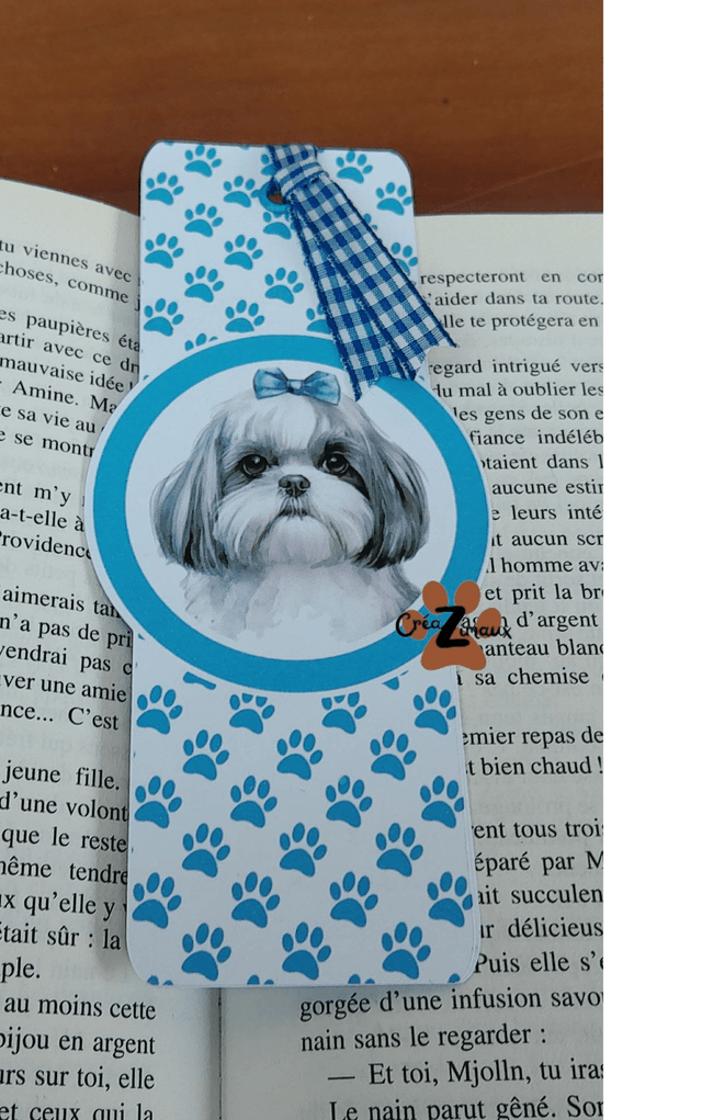 Marque pages Shih tzu (magnétique ou standard) 