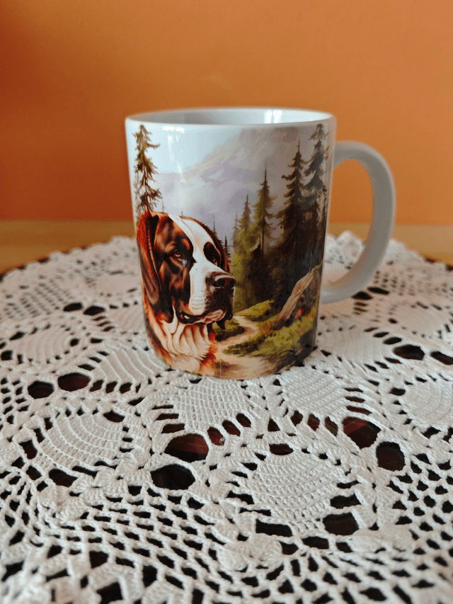 Mug céramique Saint-Bernard – Petit déjeuner cosy