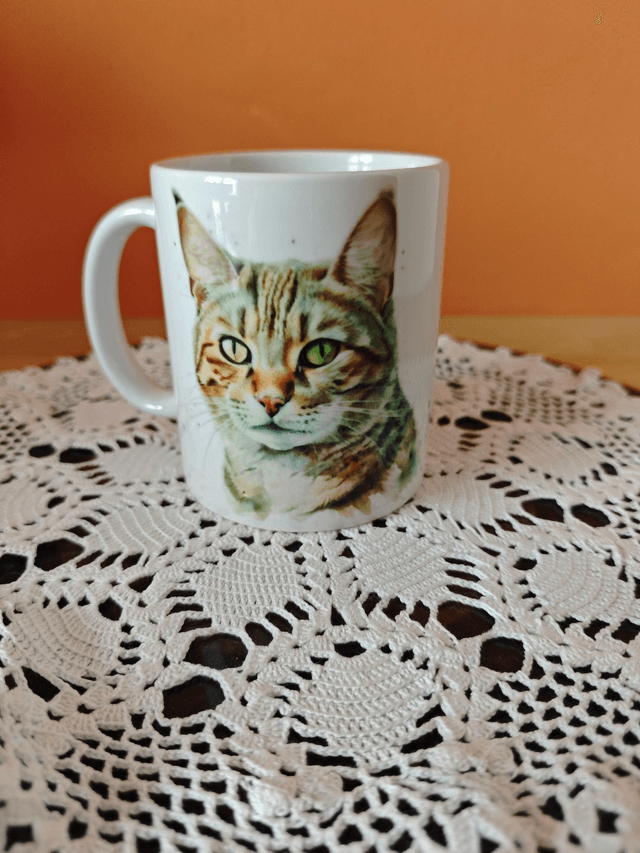 Mug céramique chat tigré