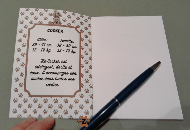 Carnet de note Cocker