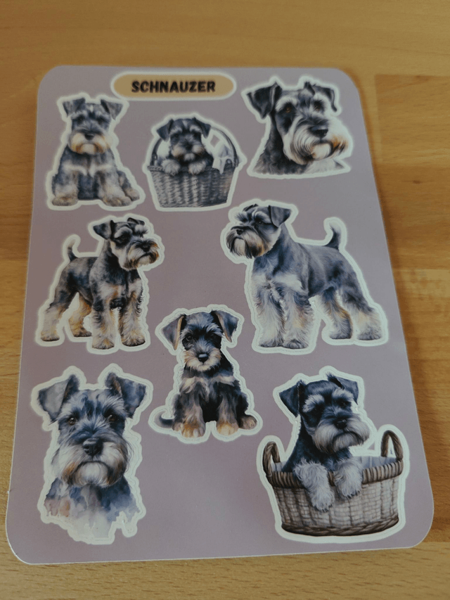 Planche stickers Schnauzer