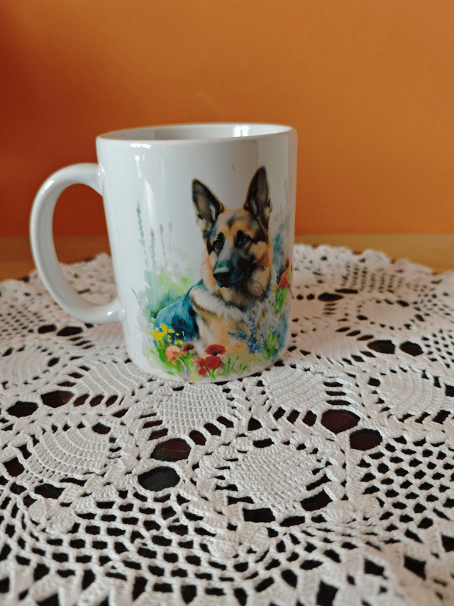 Mug céramique Berger allemand – Petit déjeuner cosy 