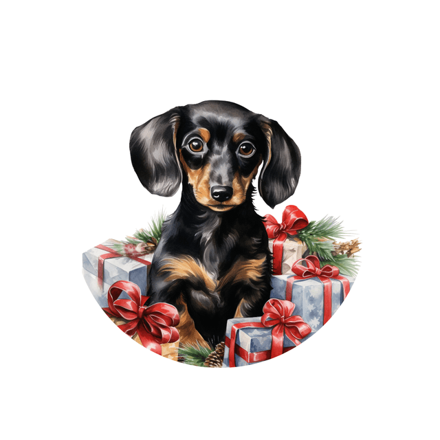Porte clé Teckel modèle Noël (1)
