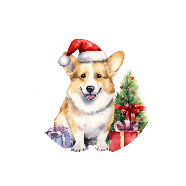 Porte clé Corgi modèle Noël