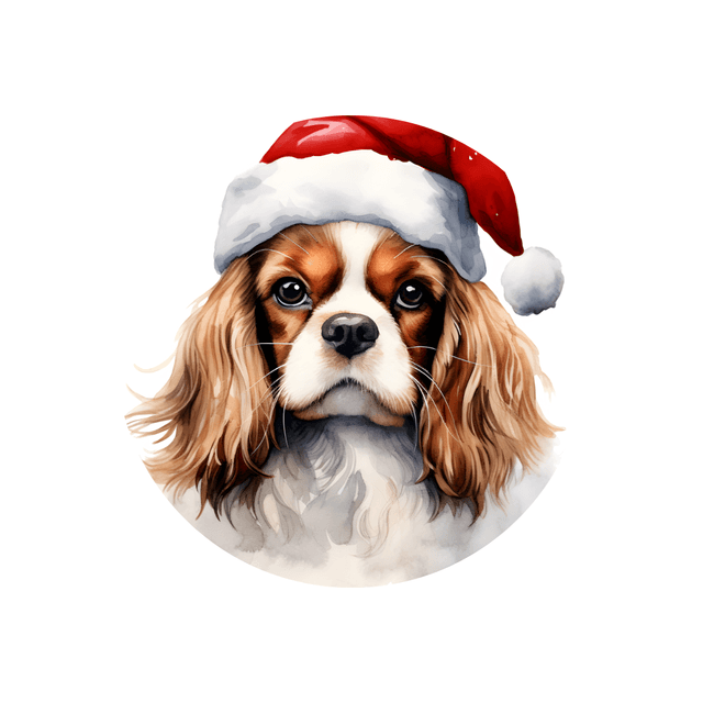 Porte clé Cavalier King Charles modèle Noël 