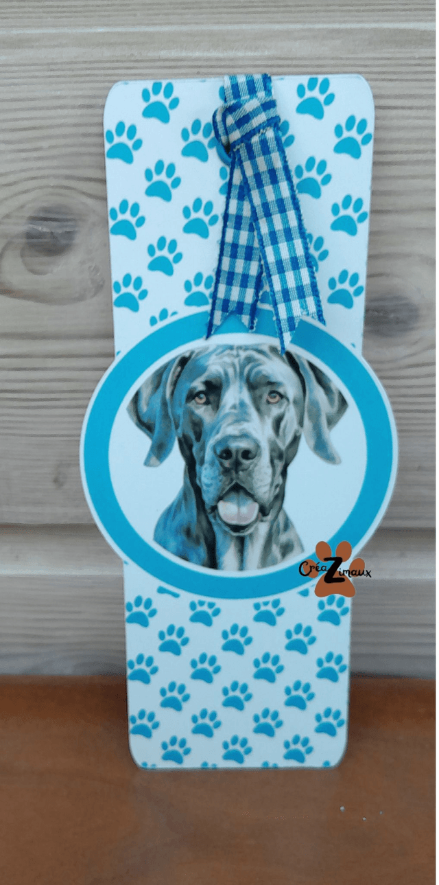 Marque pages Dogue allemand (magnétique ou standard)  