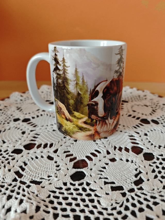 Mug céramique Saint-Bernard – Petit déjeuner cosy