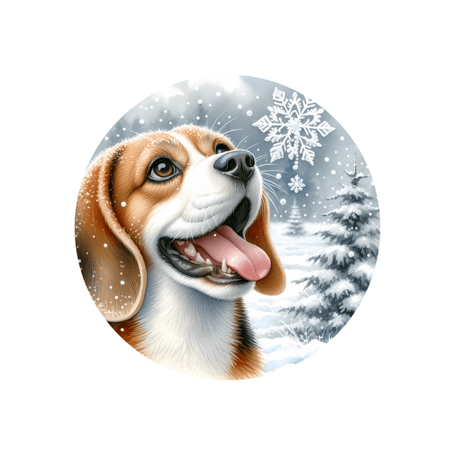 Porte clé Beagle modèle Noël