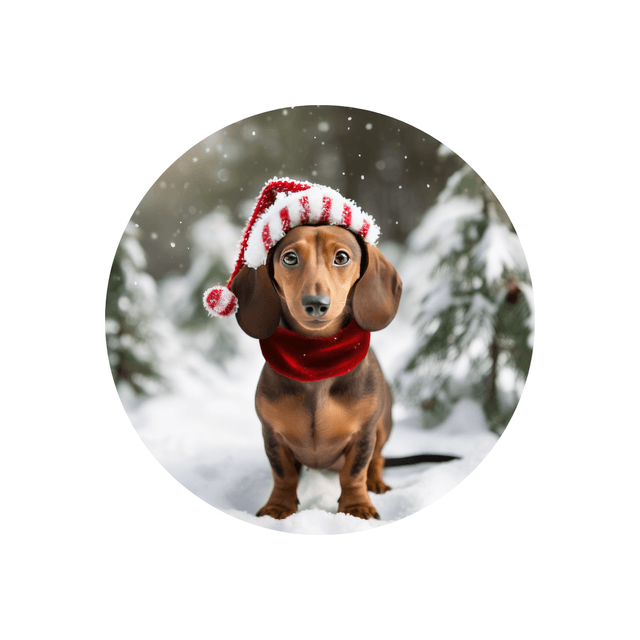 Porte clé Teckel modèle Noël (1)