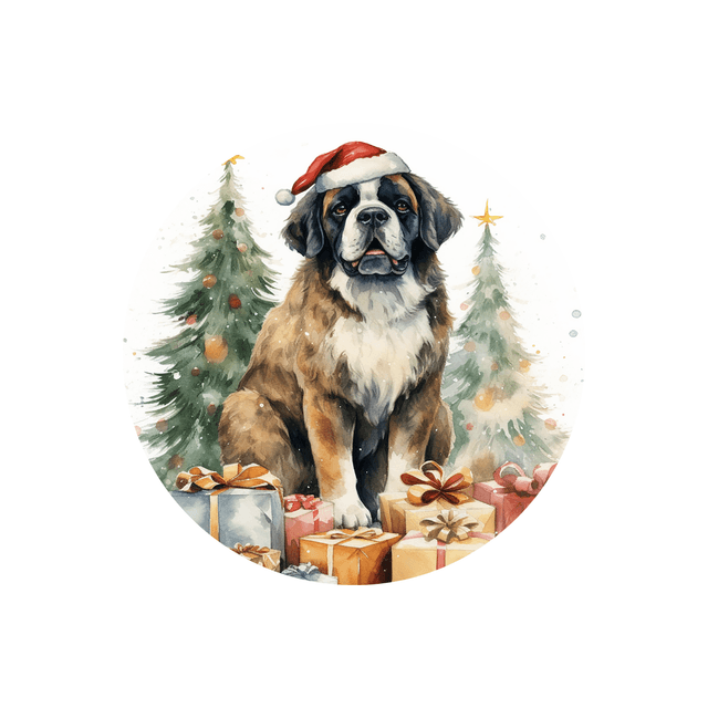 Porte clé Saint bernard modèle Noël 