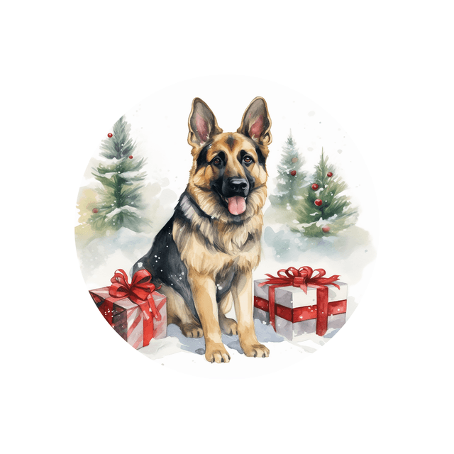 Porte clé Berger Allemand modèle Noël