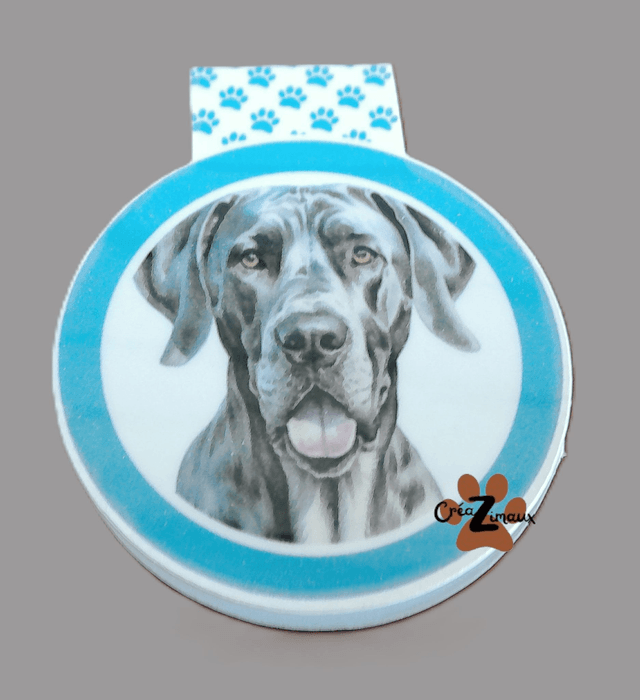 Marque pages Dogue allemand (magnétique ou standard)  