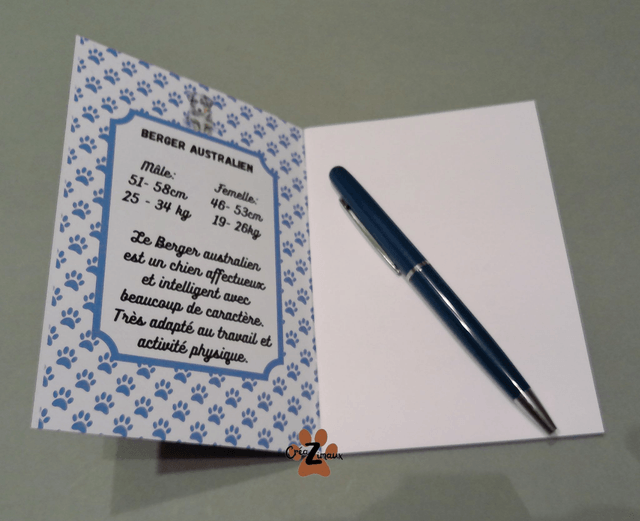 Carnet de note Berger australien