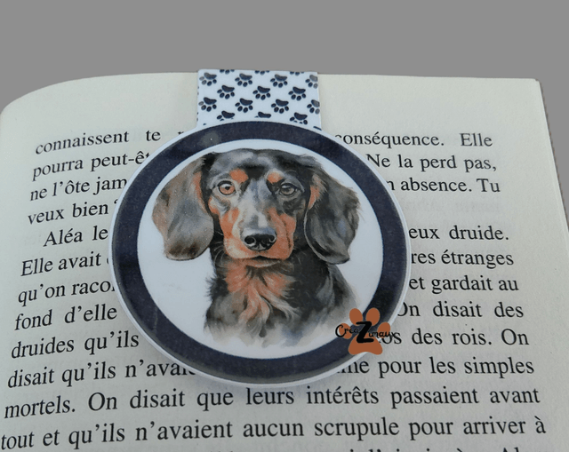 Marque pages Teckel (magnétique ou standard)