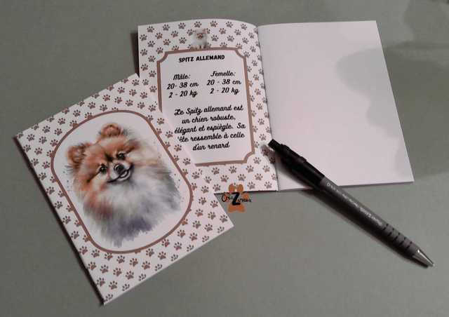 Carnet de note Spitz allemand