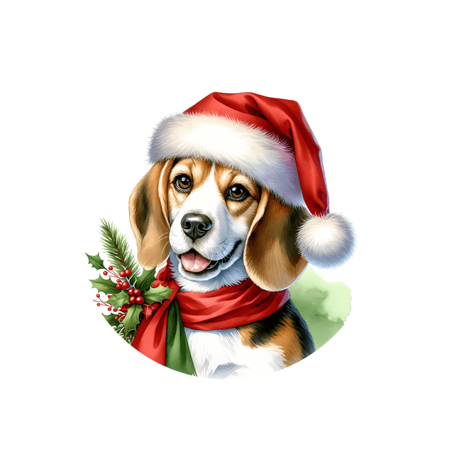 Porte clé Beagle modèle Noël