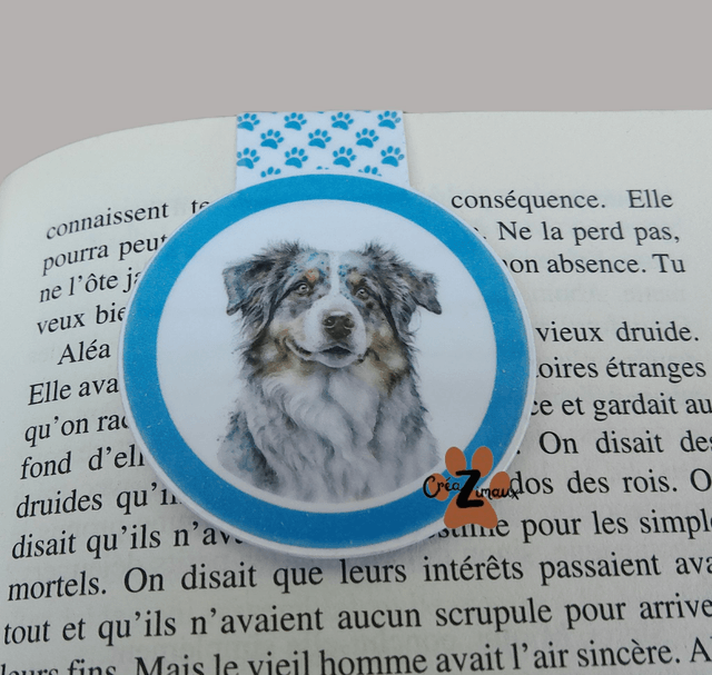 Marque pages Berger australien (magnétique ou standard)