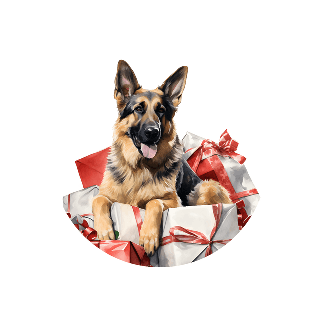 Porte clé Berger Allemand modèle Noël