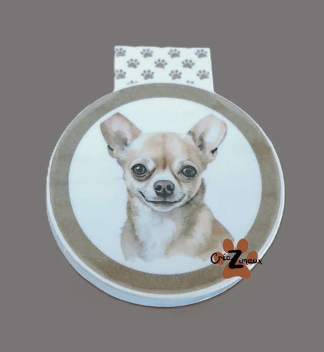 Marque pages Chihuahua (magnétique ou standard)  