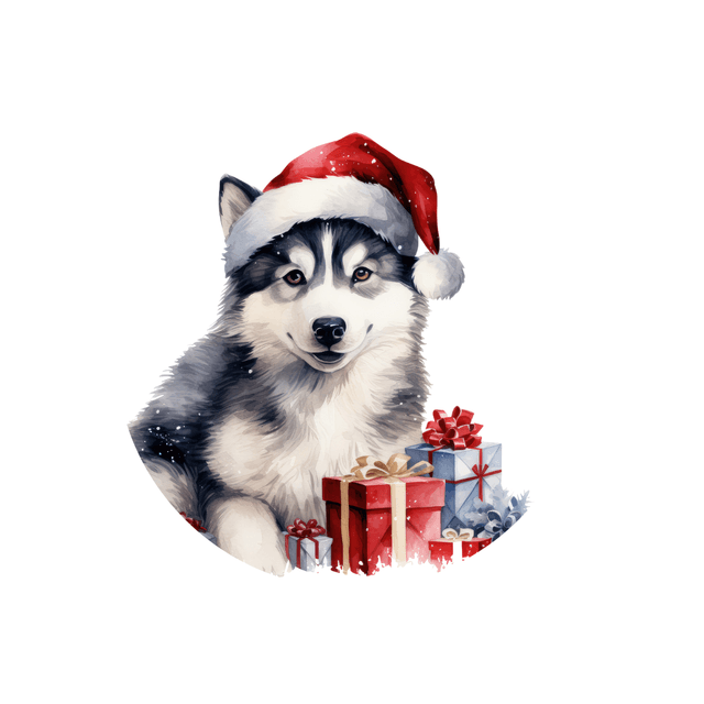 Porte clé Husky modèle Noël 