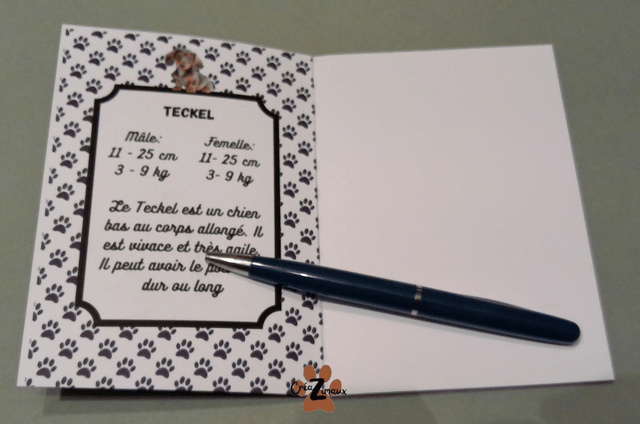 Carnet de note Teckel