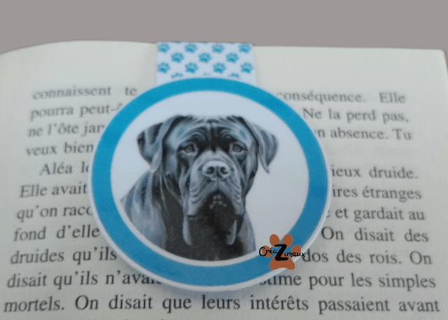 Marque pages Cane corso (magnétique ou standard)