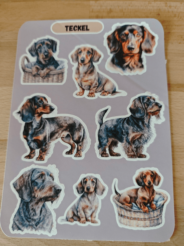 Planche stickers Teckel