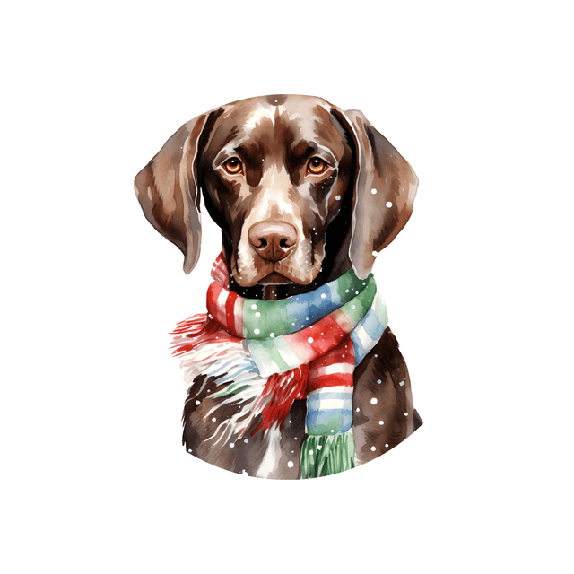 Porte clé Braque allemand modèle Noël