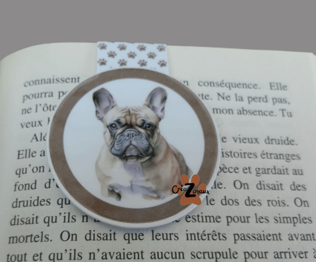 Marque pages Bouledogue français (magnétique ou standard) 
