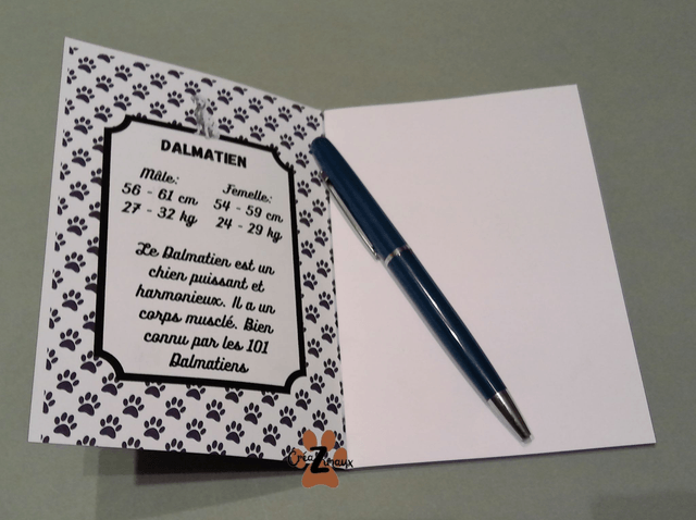 Carnet de note Dalmatien