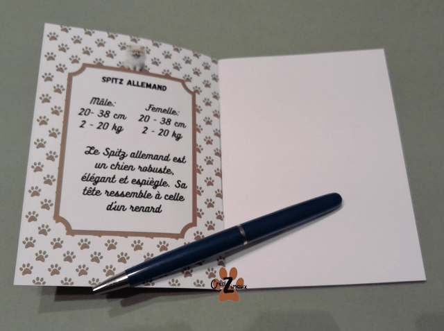 Carnet de note Spitz allemand