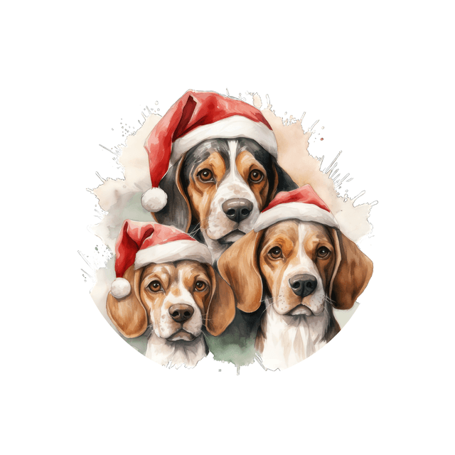 Porte clé Beagle modèle Noël