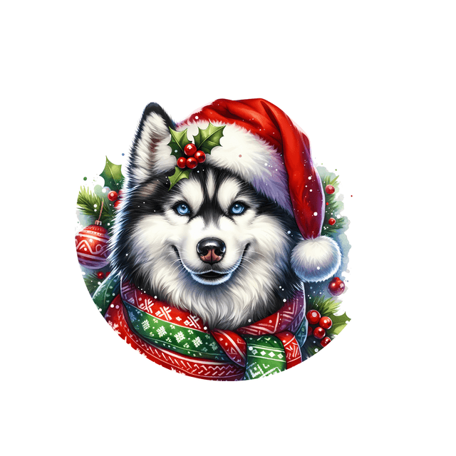 Porte clé Husky modèle Noël 