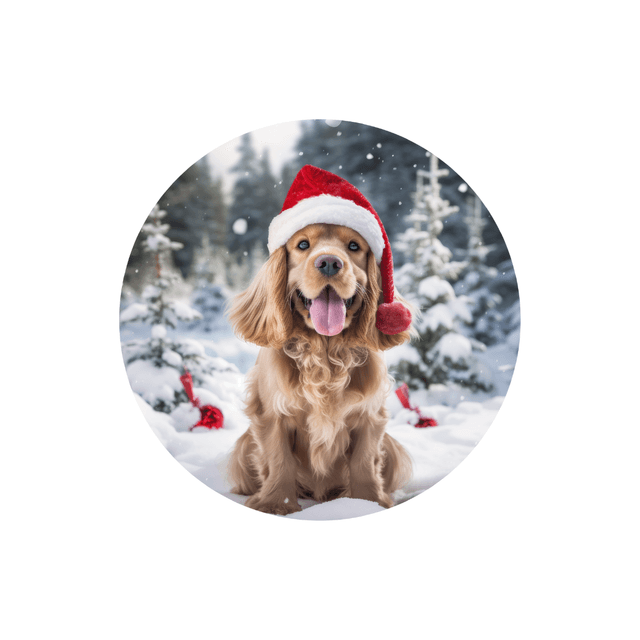 Porte clé Cocker modèle Noël 