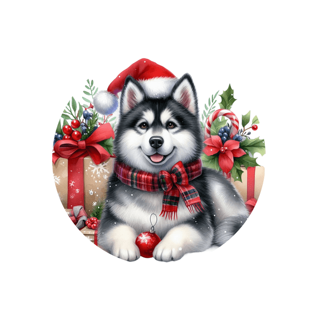 Porte clé Husky modèle Noël 