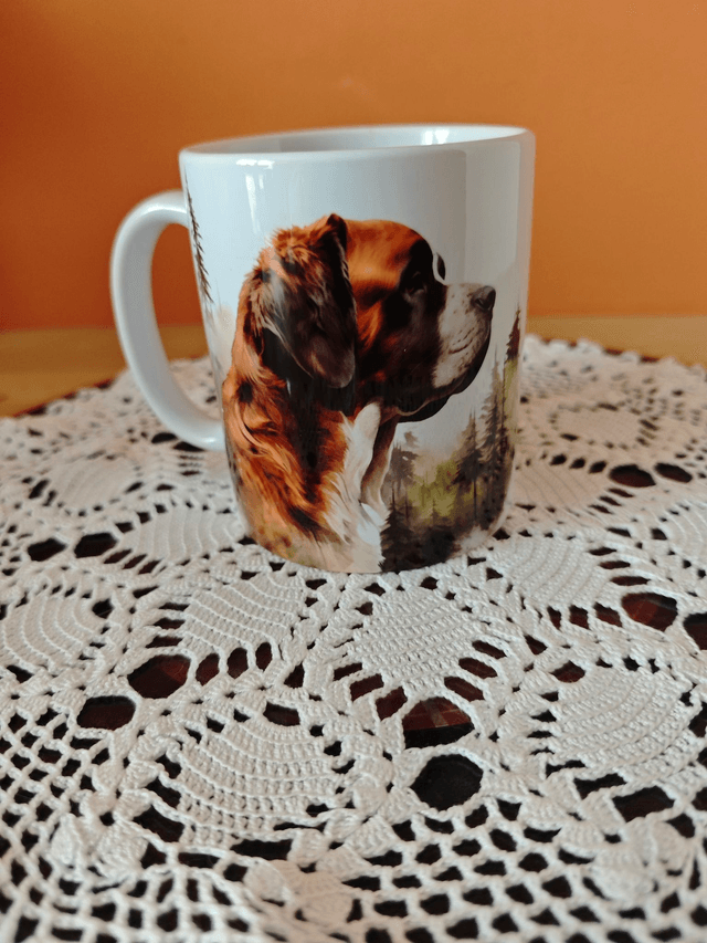 Mug céramique Saint-Bernard – Petit déjeuner cosy