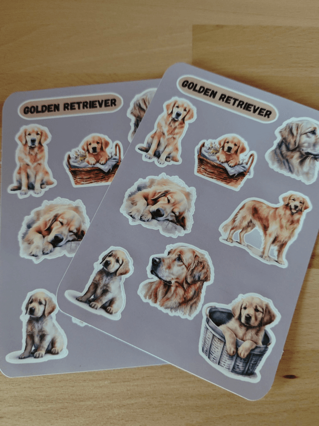Planche stickers Golden Retriever