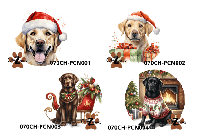 Porte clé Labrador modèle Noël