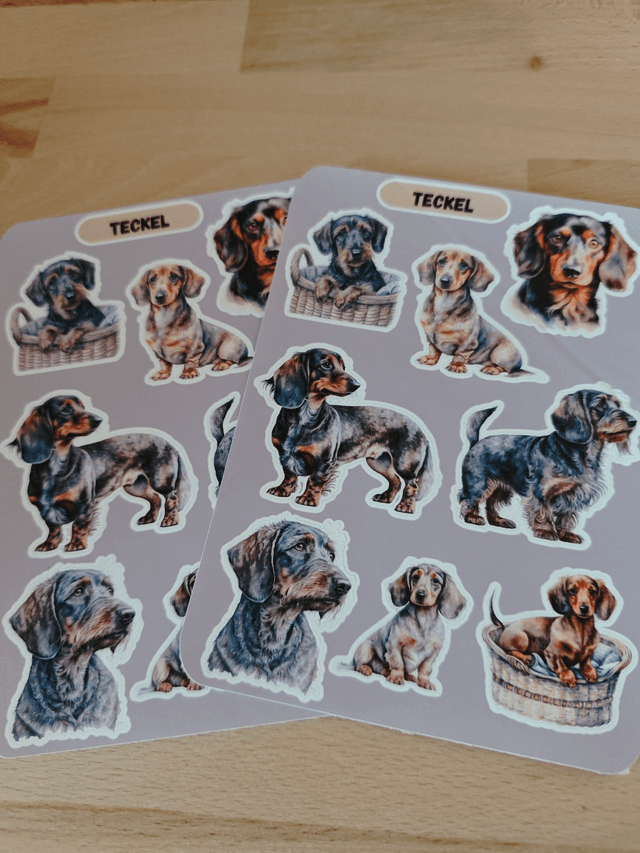 Planche stickers Teckel