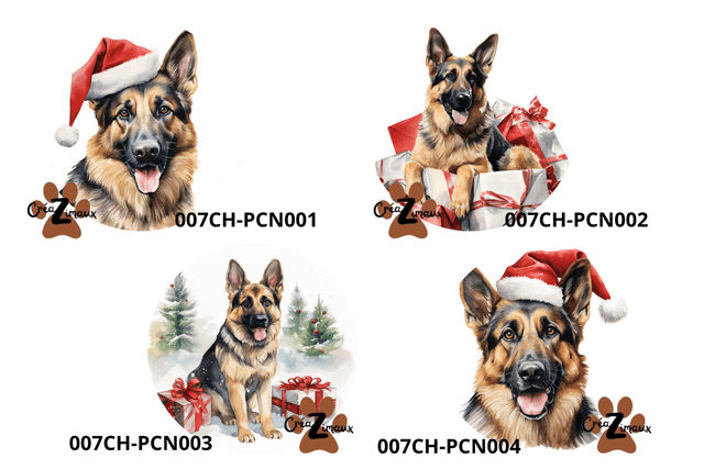 Porte clé Berger Allemand modèle Noël