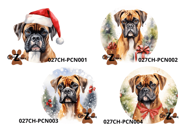 Porte clé Boxer modèle Noël