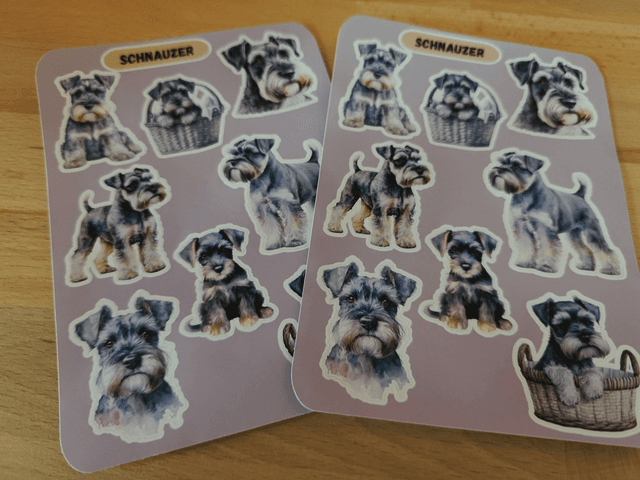 Planche stickers Schnauzer